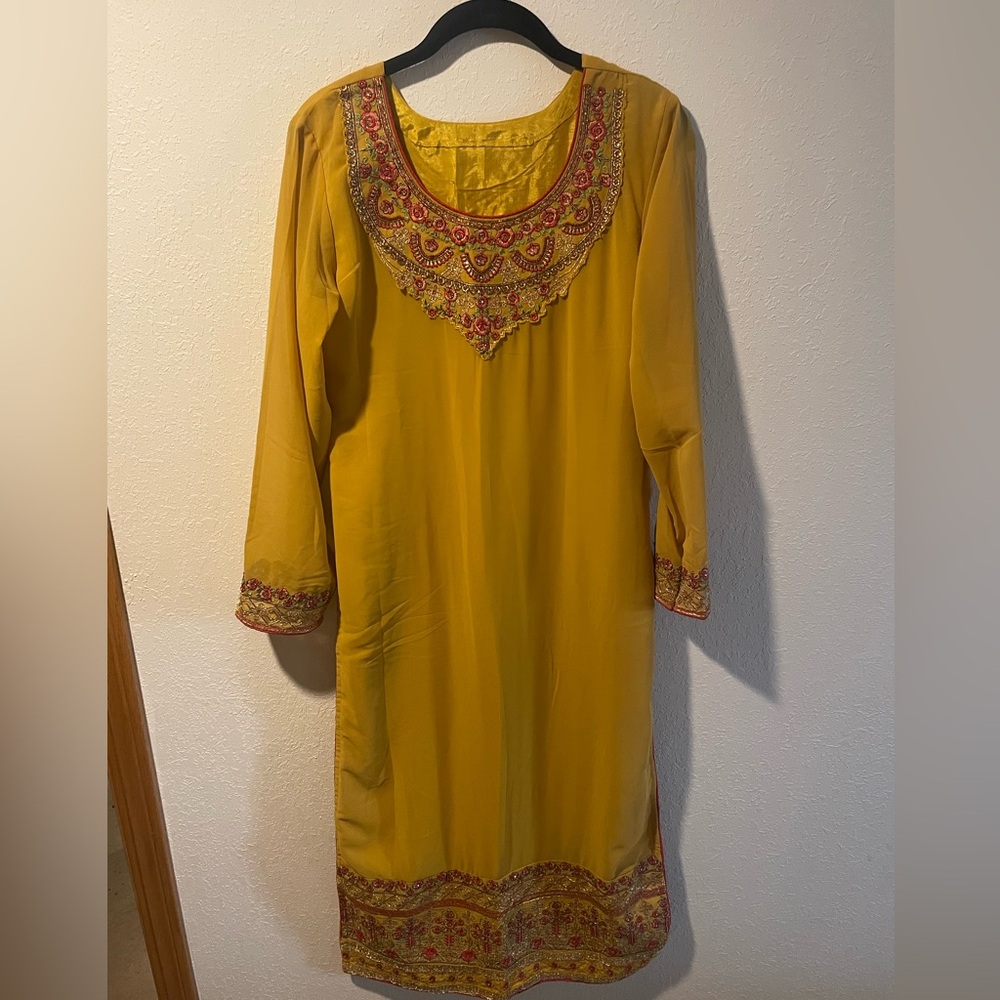 Gold Kurta with Pants